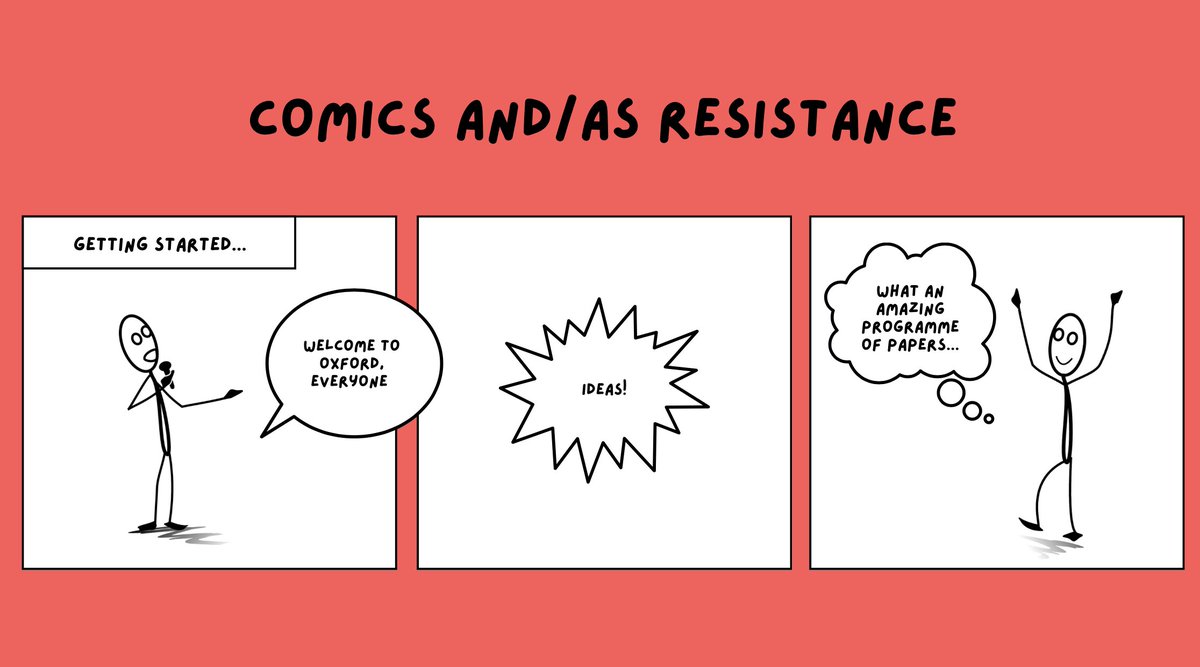 We're looking forward to welcoming our speakers and conference delegates to Oxford tomorrow - in person and online! #comicsresist2023