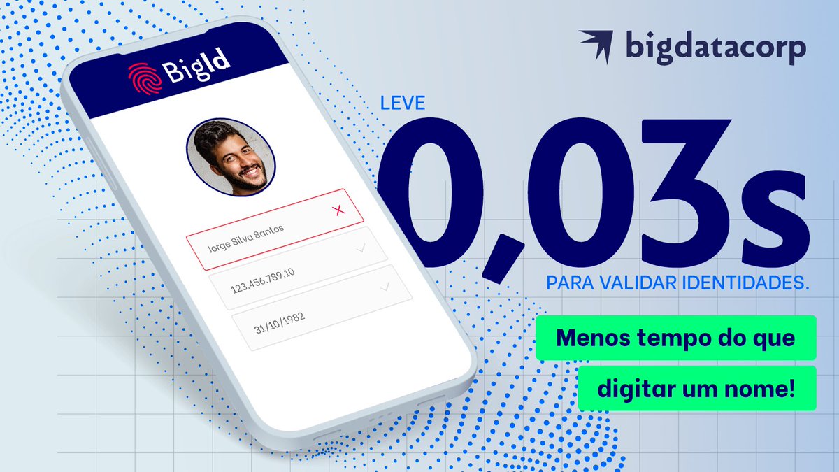 BigData_Corp's tweet image. Reduza os impactos de fraude com o BigID, o melhor antifraude do mercado. Utilizamos tecnologias inovadoras de forma automática, ágil e com dados alternativos. Saiba mais em nosso site: bigdatacorp.com.br/aplicativos/bi…