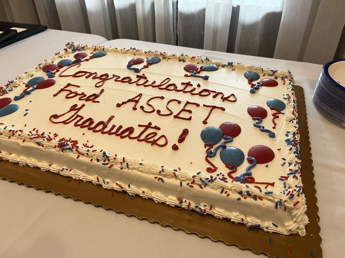 Congratulations to our Ford ASSET (Automotive Student Service Education Training) graduates! Students have 1500 hours of co-op, 1200 hours in a classroom and complete 190 online courses from basic electronics to EVs and transmissions AND 100% have jobs at graduation. Way to go!!