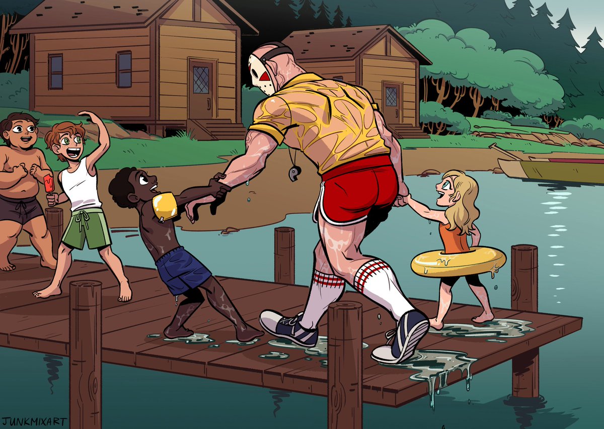 DR0WNEDlNSlN's tweet photo. ⠀⠀     
                 Jason Voorhees

  ╞═════ ジェイソン ═════╡

     Did you hear ?

            I guess that Voorhees kid

       is a Camp Counselor now .

   ╞═════ ボーヒーズ ═════╡

     #MKRP||#HorrorRP||#MVRP https://t.co/9ZBEemZWiv
