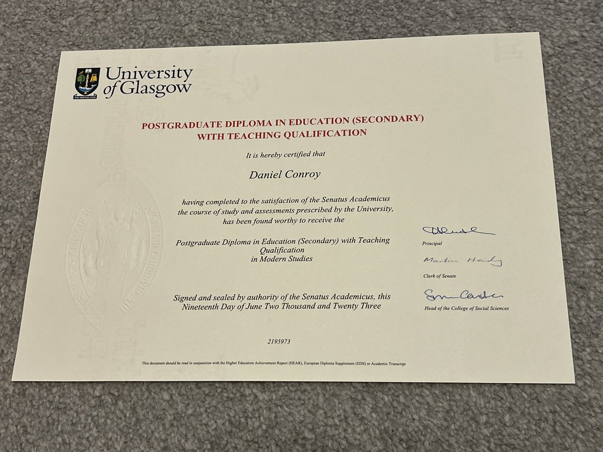 It’s official, I’m an NQT of Modern Studies!🤩 Delighted to have graduated on Monday! <a href="/UofGEducation/">School of Education</a> #UofGPGDEAwards23