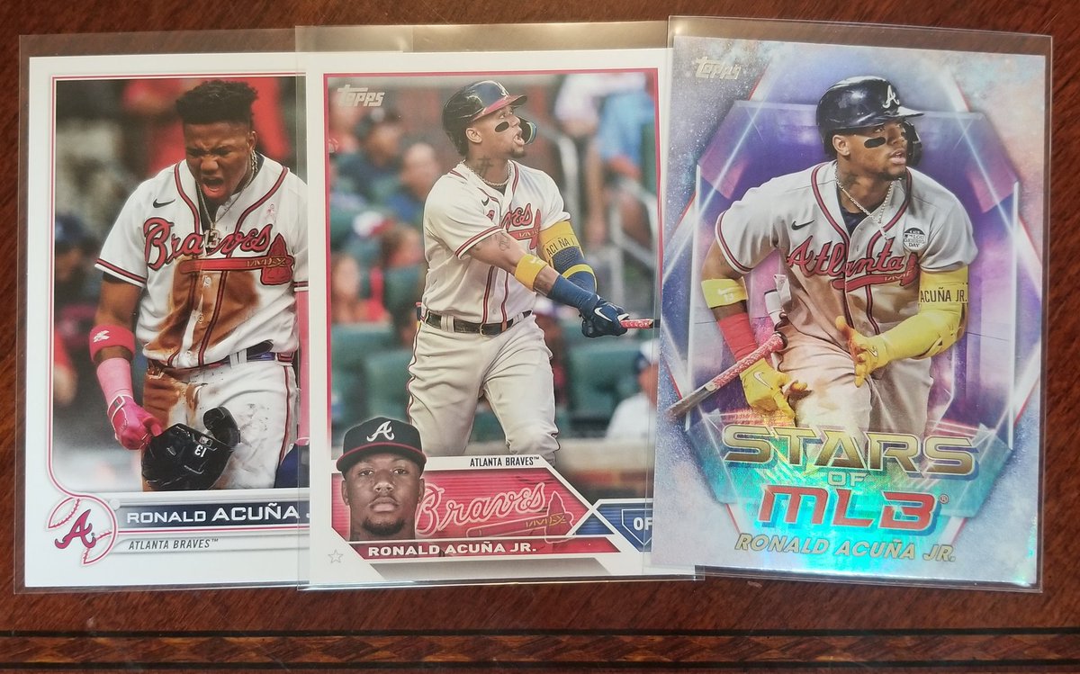 Still trying for 1000 followers...

Adding 3 Acuna's to the pot.

Jordan Love RC + 3 Acuna's

Just like the tweet below. 

#retweetgang  #thehobby 
#whodoyoucollect 

twitter.com/phinsare1/stat…