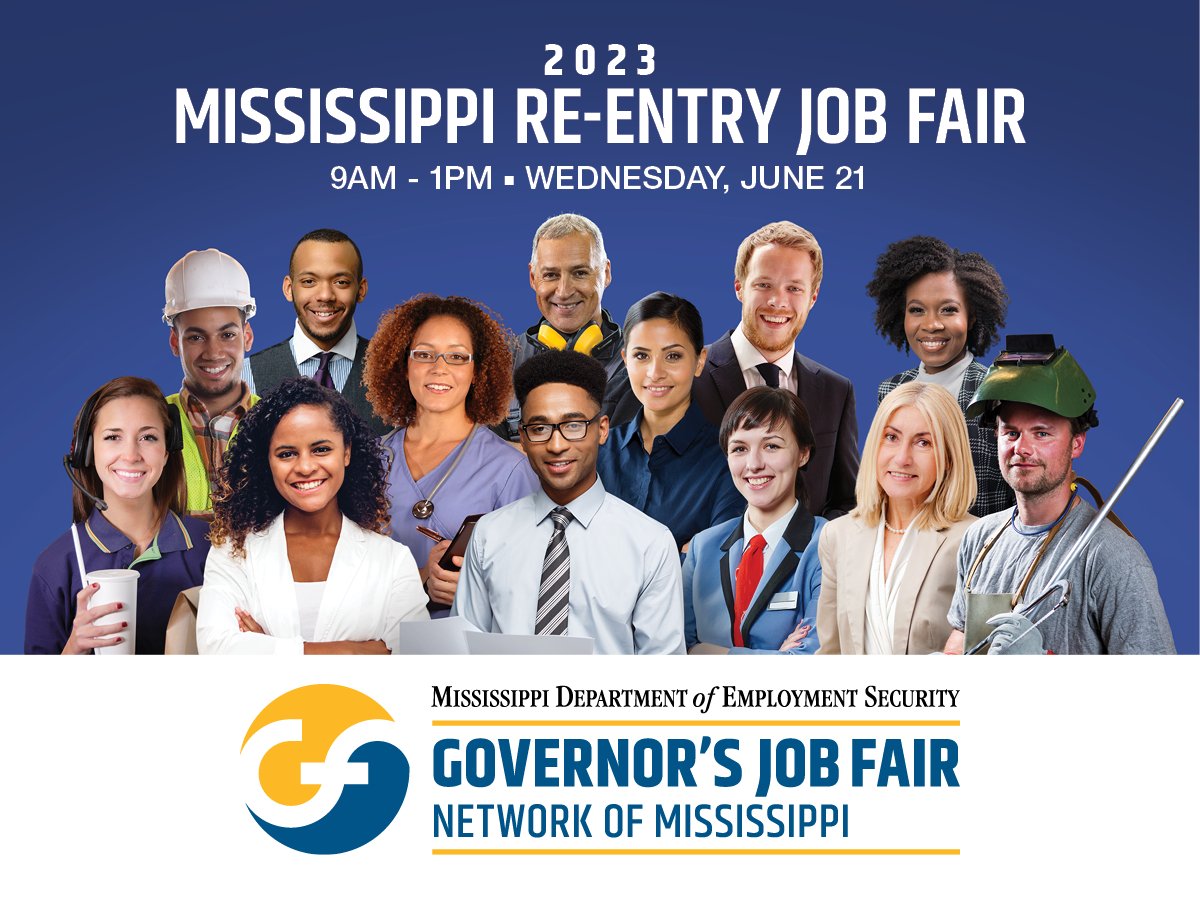 The 2023 Mississippi Re-Entry Job Fair is underway at the Mississippi Agriculture & Forestry Museum, Sparkman Auditorium, on Lakeland Drive in Jackson until 1 p.m. today.