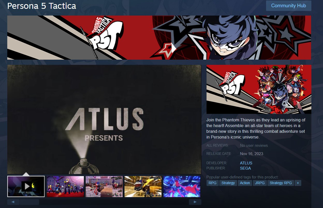 Persona 5 Tactica on Steam