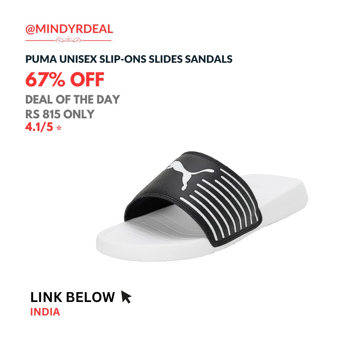 MindYourDeal's tweet photo. Rs 815 (67% off) on Puma Unisex-Adult Geo Slide Sandal
Deal (affiliate)- https://t.co/aeBv6Cks0x
#deal #sale #discount #offer #pumaunisex #puma #adidas #nike #sandals #slipons #slippers #shoes #slides #fashion #footwear #menswear #womenswear https://t.co/gKmvqv7ioS