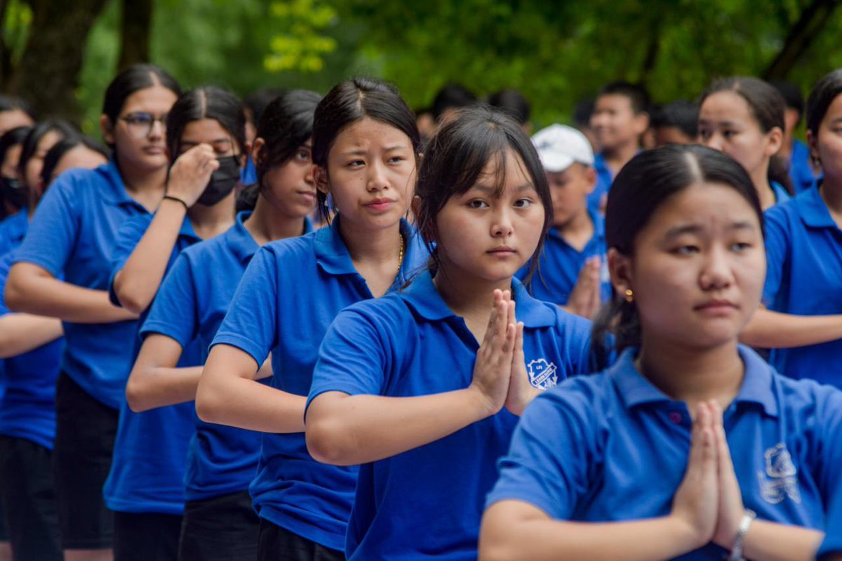 lfinagaland's tweet photo. INTERNATIONAL DAY OF YOGA OBSERVED AT LIVINGSTONE FOUNDATION INTERNATIONAL
@PMOIndia​​​ @narendramodi @CBSE​​​​
@G20 India​​​ @MyGovIndia​​​
@Ministry of Education​​
@Janbhagidari​​​
@NLTV​​​​ @Global Window​​
@HornbillTV​​​ @News18 Assam &amp; NE​​
@NE News Live​​​ @News7Assam NE https://t.co/qZiZECKVJj