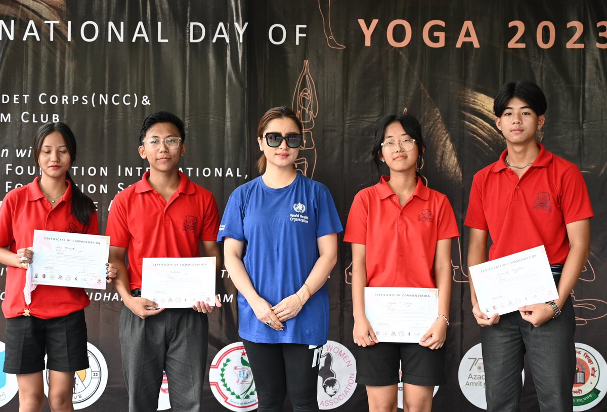 lfinagaland's tweet photo. INTERNATIONAL DAY OF YOGA OBSERVED AT LIVINGSTONE FOUNDATION INTERNATIONAL
@PMOIndia​​​ @narendramodi @CBSE​​​​
@G20 India​​​ @MyGovIndia​​​
@Ministry of Education​​
@Janbhagidari​​​
@NLTV​​​​ @Global Window​​
@HornbillTV​​​ @News18 Assam &amp; NE​​
@NE News Live​​​ @News7Assam NE https://t.co/h2a1h7ymTH