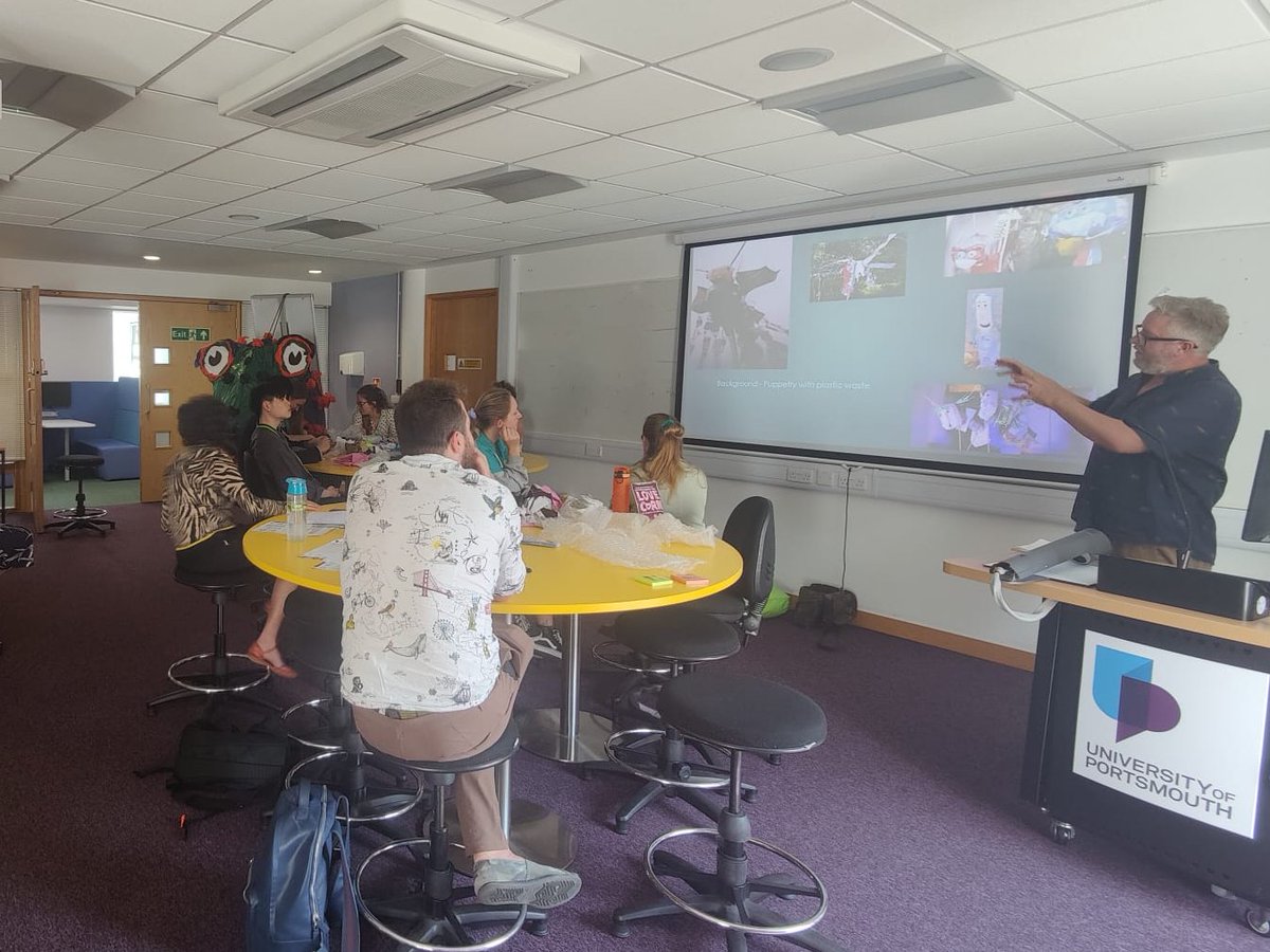 UoPPlastics's tweet image. One of this afternoon&apos;s workshops: Enzymes as puppet engineers of the imagination #PlasticsFuture2023