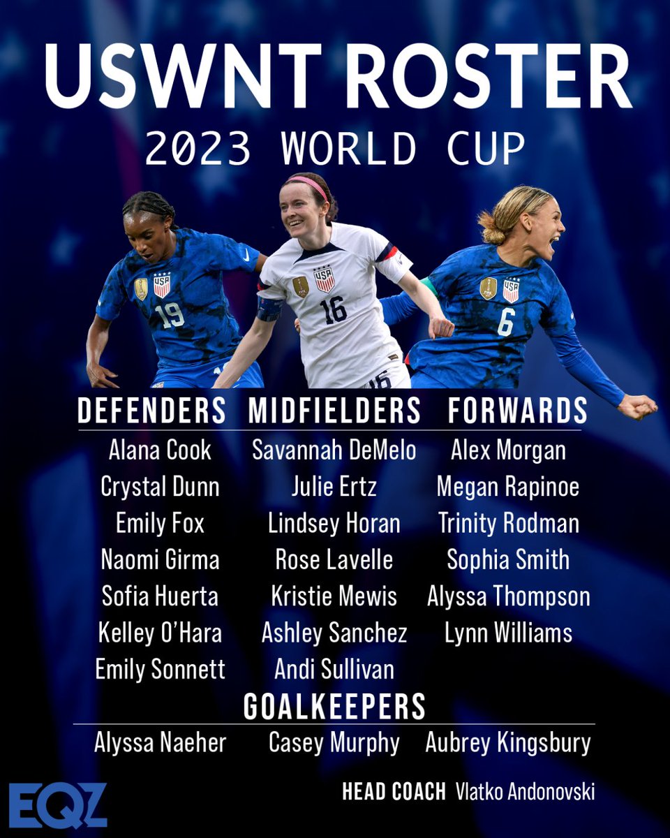 THE #USWNT IS HERE!! 🤩

Vlatko Andonovski has named the 23 players punching their ticket to the <a href="/FIFAWWC/">FIFA Women's World Cup</a> in Australia and New Zealand this summer! 👀 ⚽️ 🇺🇸 

➡️: bit.ly/3NgYzuN