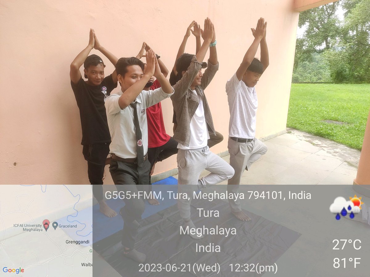 Students of ICFAI University Meghalaya performing Asanas on occasion of International Yoga Day. @_NSSIndia
@nss_rdguwahati 
@Biplob_Lion
#YogaforVasudhaivaKutumbakam
#InternationalYogaDay23