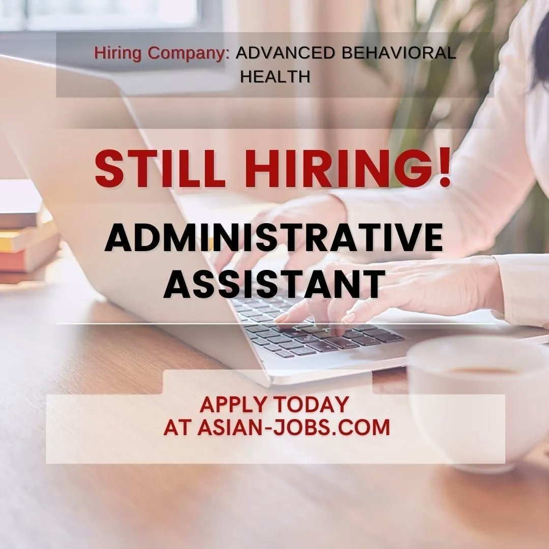 #StillHiring an Administrative Assistant

Submit your application to our website now!
>> buff.ly/3MQX0Uh

#administrative #adminassistant #administrativeassistant #assistant #jobsearch #career #jobpost #work #employment #jobopp #jobhiring #jobseekers #bilingual #AsianJobs