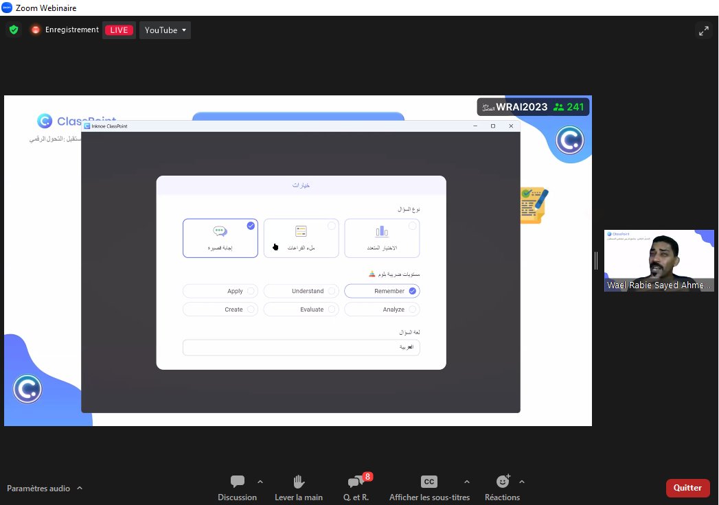 ELBALGHITIANAS's tweet photo. Many Thanks for wonderful session @WaelRabie83 @mery092 @classpointMENA
#classpointAI #MIEExpert #MicrosoftEDU @Fnar9595 @ahmmath @saharelayally @bobba44266647 @GihanGAhmed https://t.co/fkQOOjXJBZ