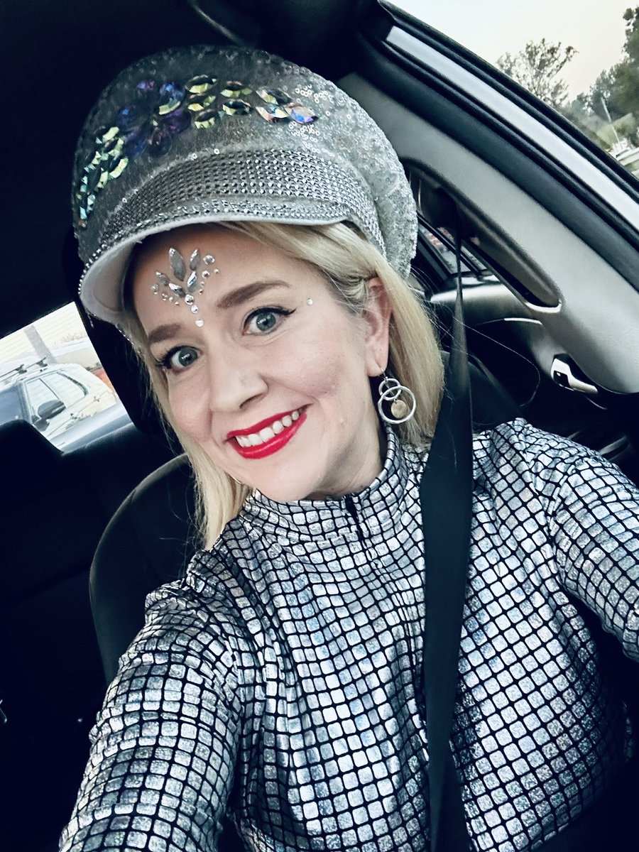 JennyGriesel's tweet photo. En route to the Premiere of Kizazi Moto. The future is fun 🪩

#KizaziMoto 
@disneyplusza https://t.co/2LDNXuJ9kI