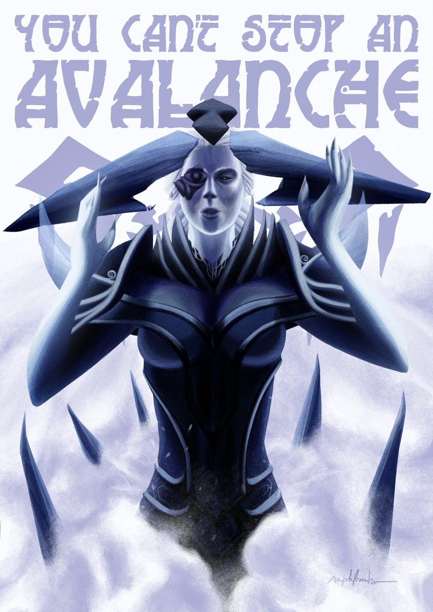 raphlsnts's tweet photo. And she whispers: "You can't stop an Avalanche"
#LeagueOfLegends #Lissandra #league #legends #Freljord #Ashe #Sejuani #Frostguard #MeNotaLoL https://t.co/YjaK18PIP2