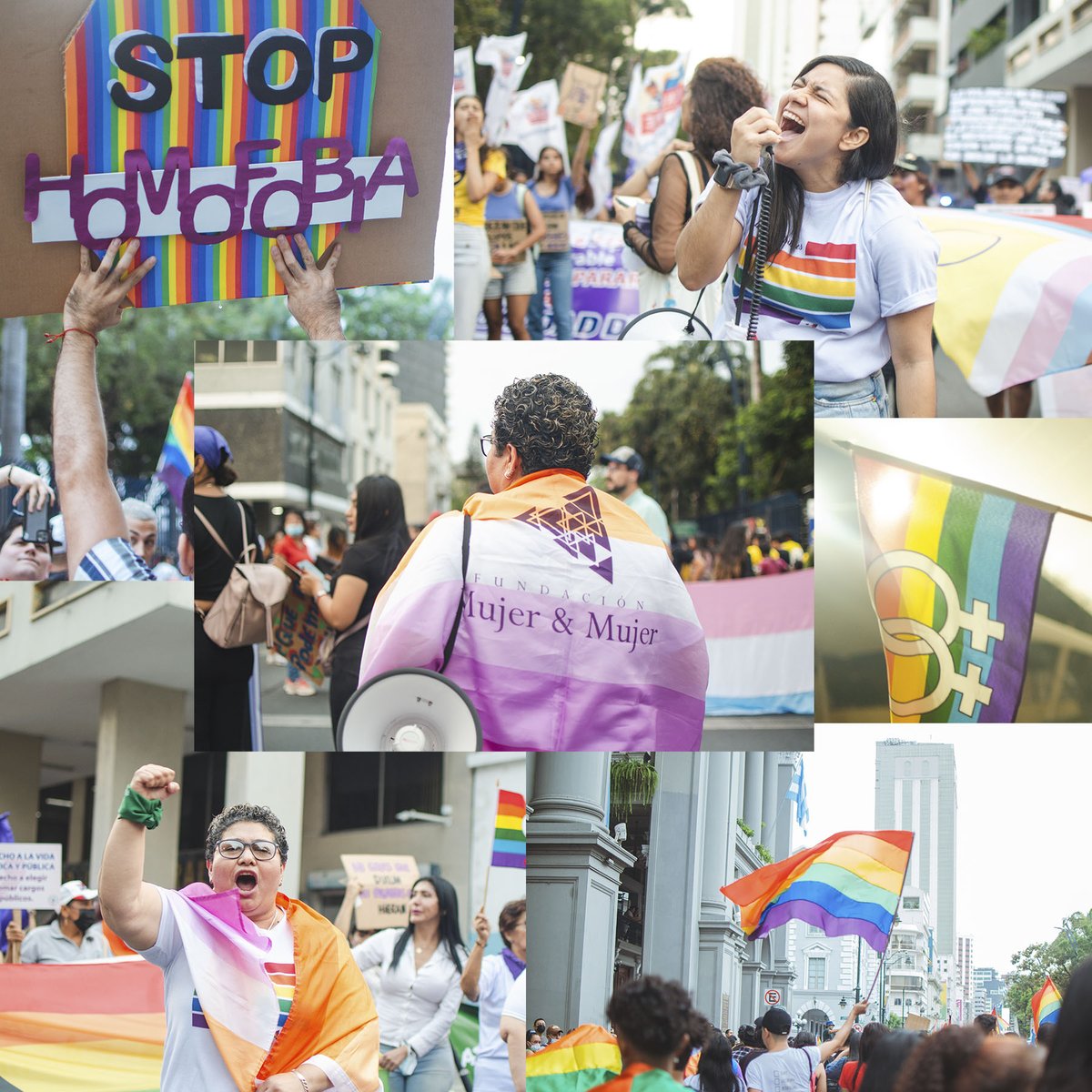 mujerymujerEC's tweet photo. 𝐏𝐑𝐎𝐍𝐔𝐍𝐂𝐈𝐀𝐌𝐈𝐄𝐍𝐓𝐎 | La MARCHA DEL ORGULLO #Guayaquil  no es un simple desfile ni un acto meramente artístico; se trata de un acto reivindicativo y de resistencia de nuestras existencias e identidades.
¡Al closet nunca más!
📌 https://t.co/fk9CipKM5H https://t.co/42PZ1P9NgF