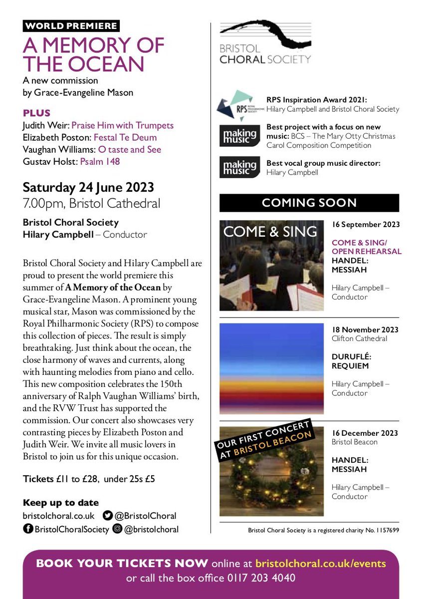 Getting ready for Saturday’s world premiere of ‘A Memory of the Ocean’🌊 collection of pieces for choir,piano &amp; cello, by @bristolchoral <a href="/HilaryJCampbell/">Hilary Campbell</a> <a href="/EvvaMizerska/">Evva Mizerska</a> <a href="/StevenKingsUK/">Steven Kings</a>, commissioned by @royalphilsoc, <a href="/VWFndn/">Vaughan Williams Foundation</a>  
Do join at <a href="/BristolCathedra/">Bristol Cathedral</a> for a wonderful programme!