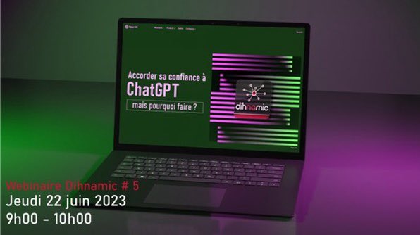⏭️ Peut-on accorder sa confiance à #ChatGPT et pour quelles utilisations ? 

✨<a href="/dihnamic/">Dihnamic</a> vous invite au #webinaire de  <a href="/fredalexandre33/">Frederic ALEXANDRE</a>  chercheur au centre <a href="/Inria/">Inria</a> de l’<a href="/univbordeaux/">Université de Bordeaux</a> 
✨le 22/06/2023 de 9h-10h  - c’est demain et il reste des places :
urlz.fr/mpZj