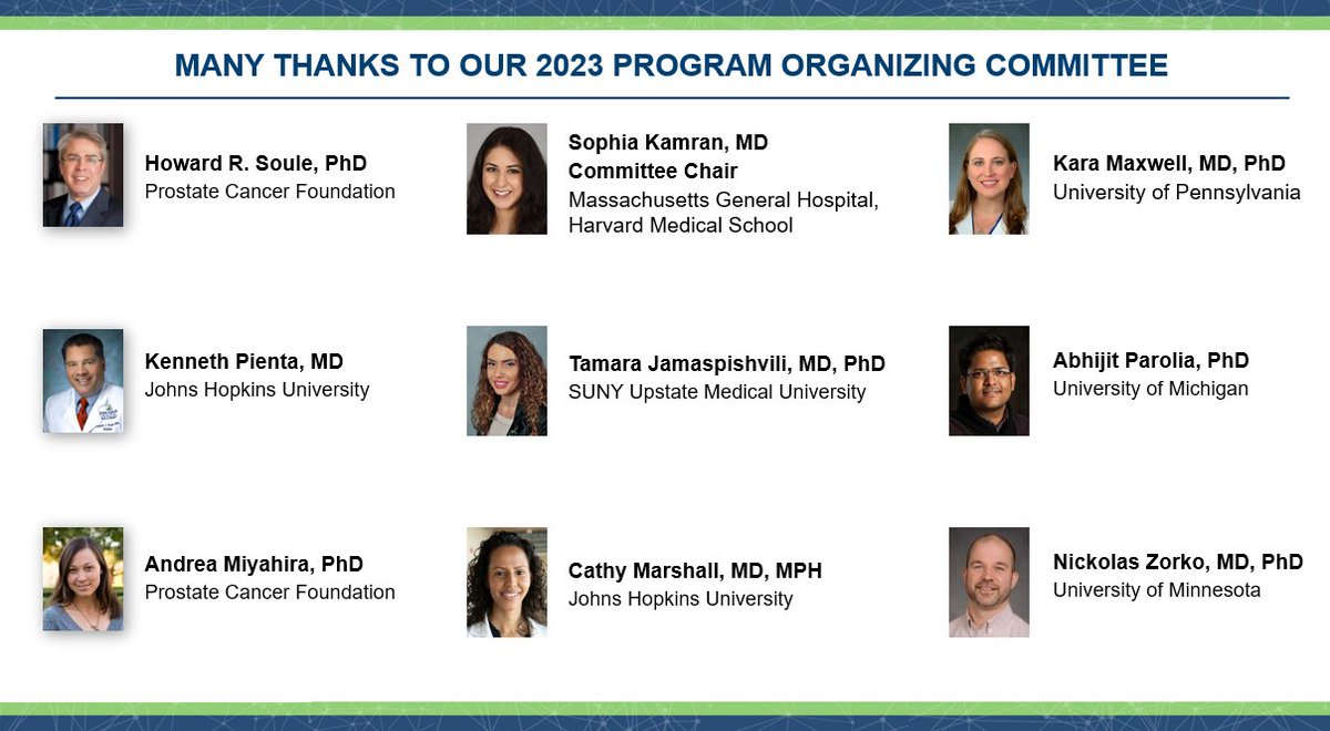 PCF_Science's tweet photo. @PCFnews The 2023 #PCFAcademy theme is: "Disrupting Prostate Cancer Research: Challenge Accepted."

Thank you to our PCF YI Organizing Committee, Drs. @sophia_kamran (Chair), Tamara Jamaspishvili, @TylerSbrt @CathyHandy @KMaxwellLab @abhijitparolia &amp; Nicholas Zorko, for an amazing agenda! https://t.co/6NZDMIf4o5