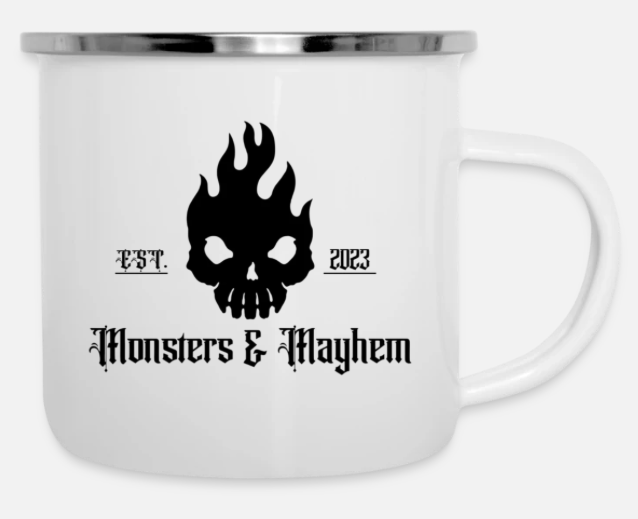 As promised a new design has hit for all you HORROR WRITERS out there. 

This double sided camper mug is for every English teacher I've ever had who has said, "Patrick, just write what you know..."
If she only knew...

Click the MONSTERS &amp; MAYHEM SHOP link to get 15% OFF!