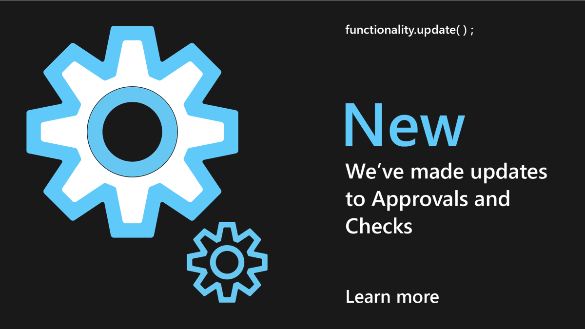 AzureDevOps's tweet photo. We've made improvements to Approvals and Checks to provide increased security to your YAML pipelines; giving you control over whether a pipeline run is allowed to access a resource. Learn more. 📖 https://t.co/2mXqo3JSmi https://t.co/tgo4HnU1qs