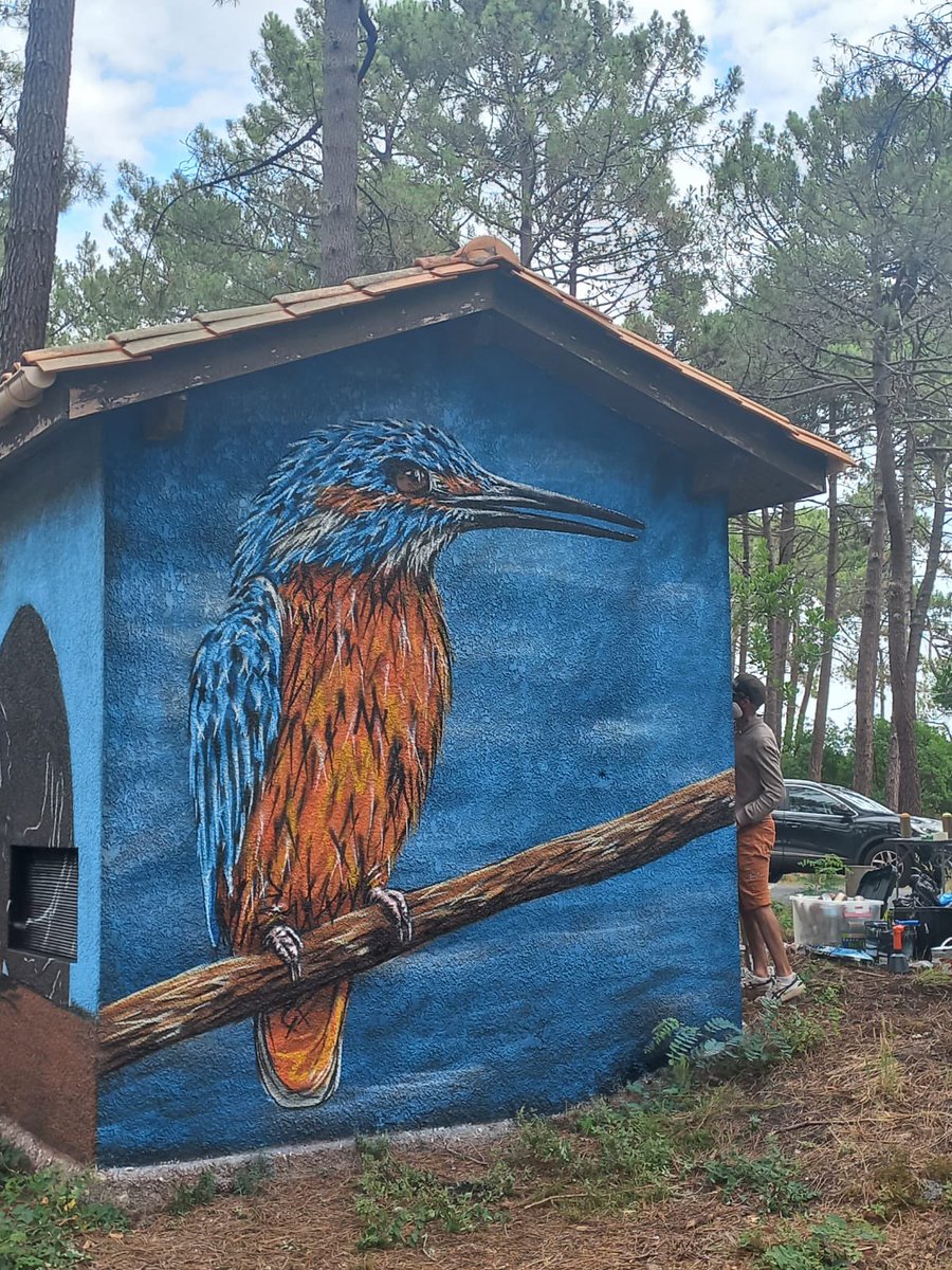EnedisNelleAqui's tweet photo. #AMO et #Selor, deux #graffeurs bordelais avec Enedis pour peindre deux transformateurs à Carcans. Quand l’#ONF utilise l’art pour sensibiliser à la protection de la nature.
Merci à @sudouest d’être venu sur place. #servicepublic https://t.co/LbQSA0etVj