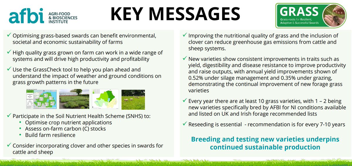 Dr Lisa Black from <a href="/afbi_cross/">AFBI Crossnacreevy</a> presents at the last stop on the AFBI Grass Open Day tour #AFBIGrass23 with some key messages from the event. You can download the Proceedings from the day here: bit.ly/3Ppquvd
#AFBIScience #AFBIResearch #Grass #Sustainability