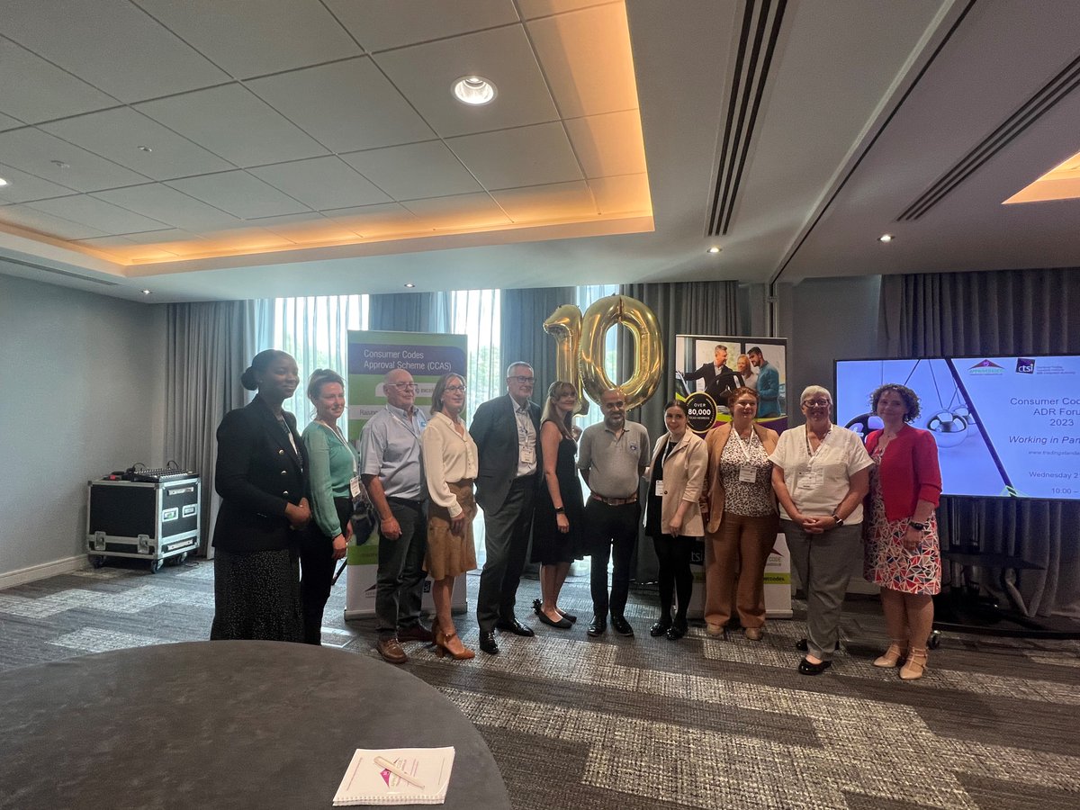 ApprovedCode's tweet photo. A huge thank you to all our wonderful Codes and ADR sponsors who have joined us today for our event at the CTSI Conference. You help us make the scheme the amazing success it has been for the last ten years!”
#CTSIConf #ConsumerCodes #ADR @CTSI_UK https://t.co/Ld5BFJYprH
