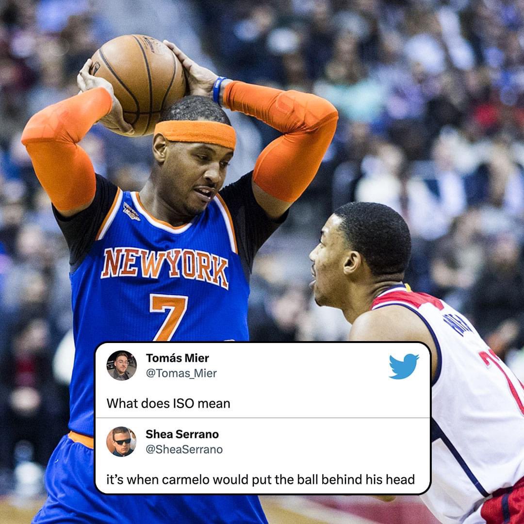 Three course hours 📚🚍 when Melo faced up in iso #STAYME7O