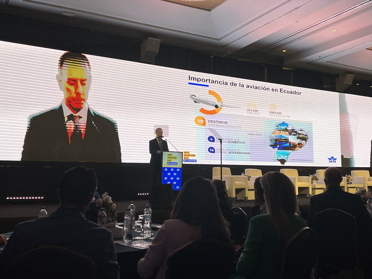 ASEACI's tweet photo. @ASEACI presente en IATA Aviation  Day Ecuador https://t.co/vMBftF0i7a