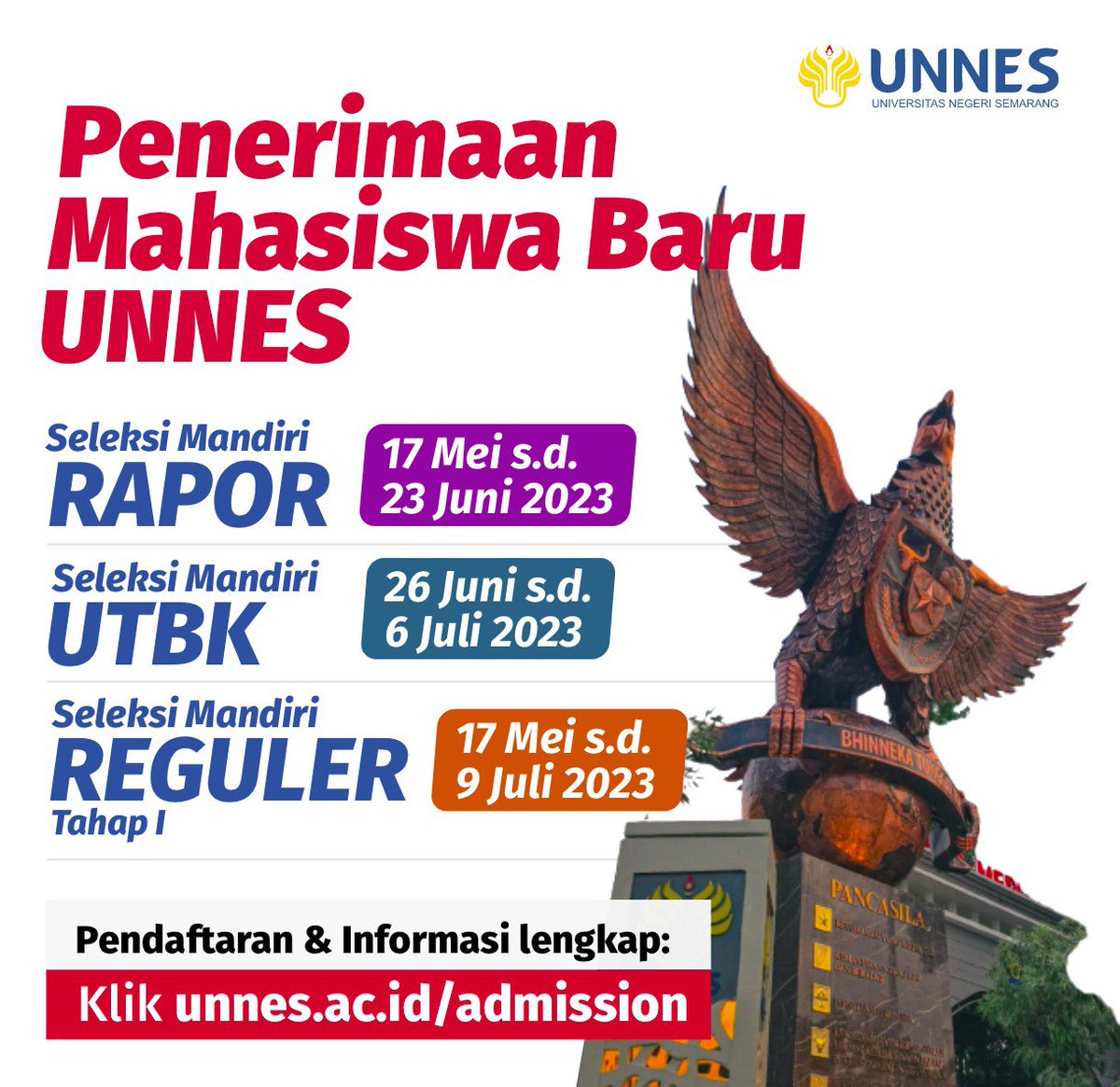 Diynay's tweet image. Nii buat yg lg cari info mandiri Unnes #SNBT2023 #maba2023 #unnes #sbmptn