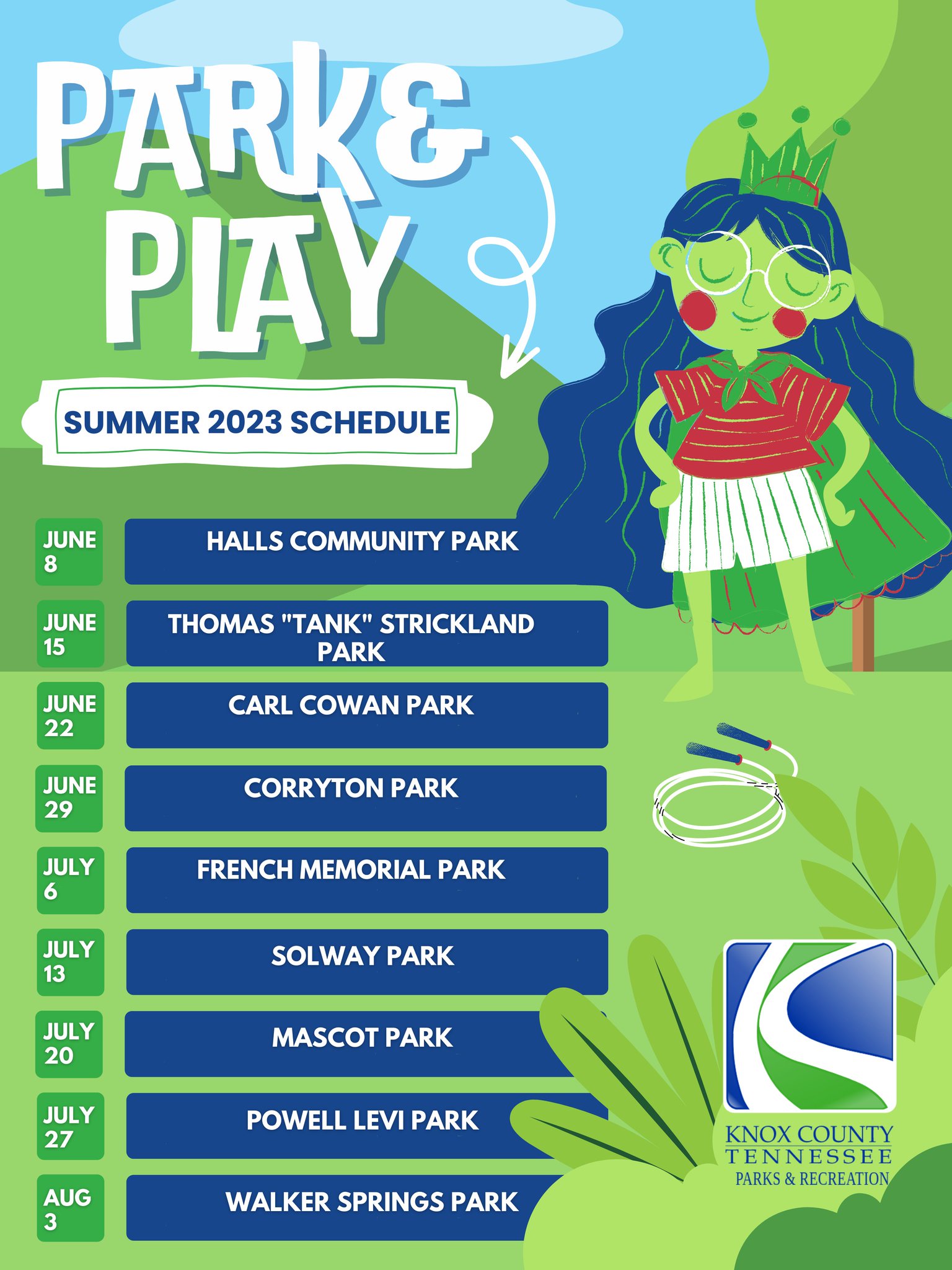 Knox County Parks & Rec on Twitter "TOMORROW! TOMORROW! We love ya