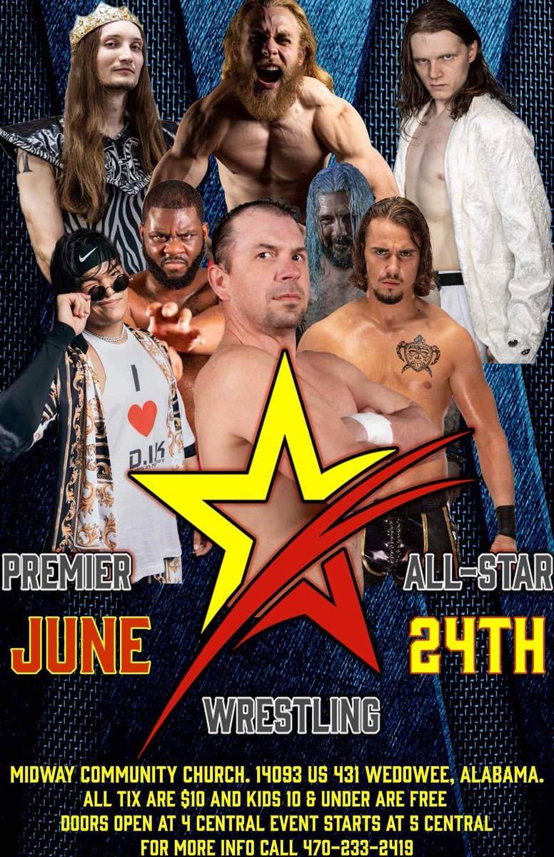A_A_RonDallas's tweet photo. Exciting Double Shot weekend coming up!

• Friday 6/23 - @ProSouth_ in Piedmont, AL.
• Saturday 6/24 - First @PremierAllStar5 in Wedowee, AL.
• Then I cross that state-line, and it’ll be time to fight for the  @KLTPromotionsGA Championship in Rome, GA.

#BlueCollarRockin https://t.co/TnLYM9vTir