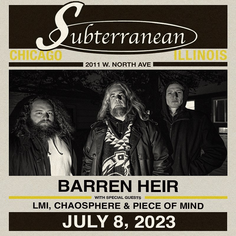 kickstandshows's tweet photo. ⛓️ JUST ANNOUNCED ⛓️
Barren Heir (@BarrenHeir) will be Downstairs at Subterranean (@subtchicago) with LMI, Chaosphere (@chaosphere01) &amp; Piece of Mind (@PieceofMindHC) on Sat., July 8!
🎟️ Tickets on sale NOW >> https://t.co/rKvBwRxrZg https://t.co/Hcpp96tJve