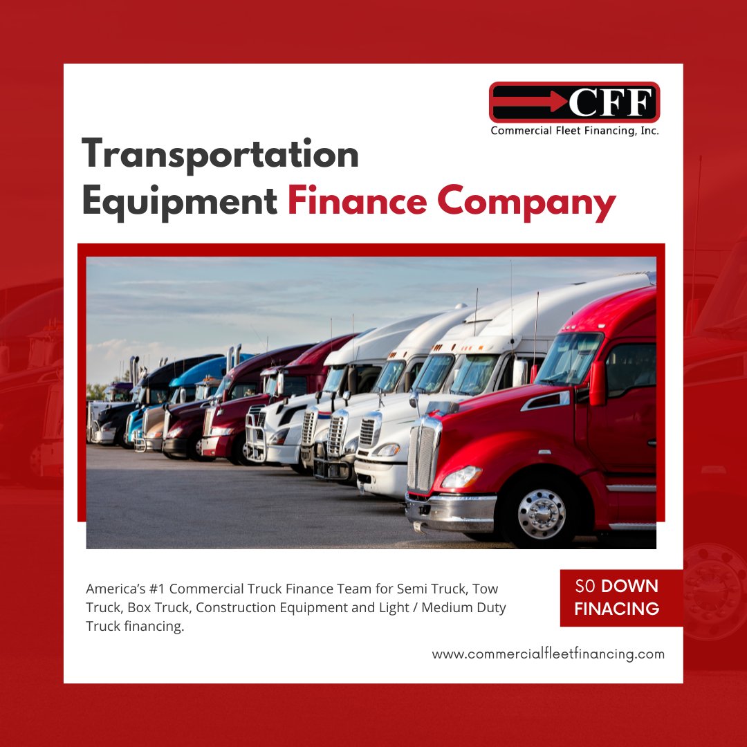 Welcome to Commercial Fleet Financing, America's leading independently owned transportation equipment finance company. We specialize in providing tailored financing solutions for businesses in the transportation industry

🔗 commercialfleetfinancing.com

#cff #trucks #usa