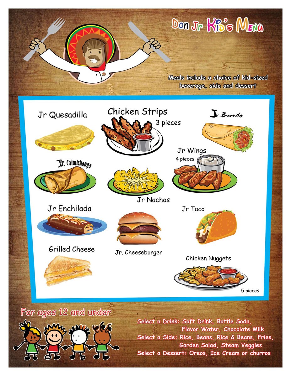 Don Chencho offers a full Kid's Menu with Mexican and American dishes. Try our Flavored Lemonaid Tower for the full Don Chencho experience.
donchenchomr.com
3439 Nameoki Rd, Granite City, IL
#traditional #Mexicanfood #kidsmenu #delicious #delivery