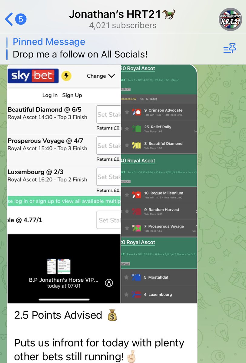 Jonathan_HRT21's tweet photo. ANOTHER WINNER IN THE FREE LOUNGE ✅

AND A LOVELY PLACE ACCA FOR VIP!🕵🏼‍♂️

Stop missing the action we making money 💰💰💰

Join here it's free - https://t.co/B6mEVyuFCD

#RoyalAscot https://t.co/EDFT2zlj4x