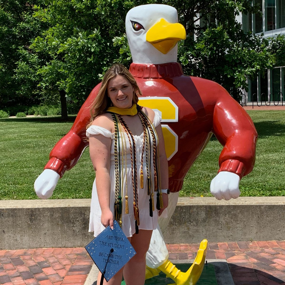 You Go Gull:  Hey, Marley Middle School, it was a great idea to hire Kaitlyn Stamp!  The Physical Education graduate was very involved on our campus, and has the cords to prove it!  She will bring her passion for the profession to the Anne Arundel County school.