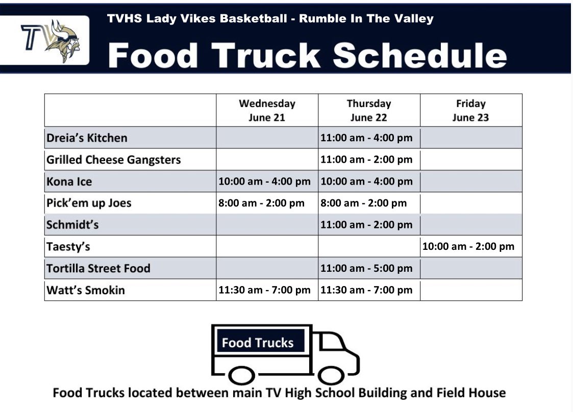 Teays Valley Lady Vikings Rumble In The Valley is June 22nd from 9:15am-7:00pm.  A great day of basketball, food and supporting your Lady Vikings!