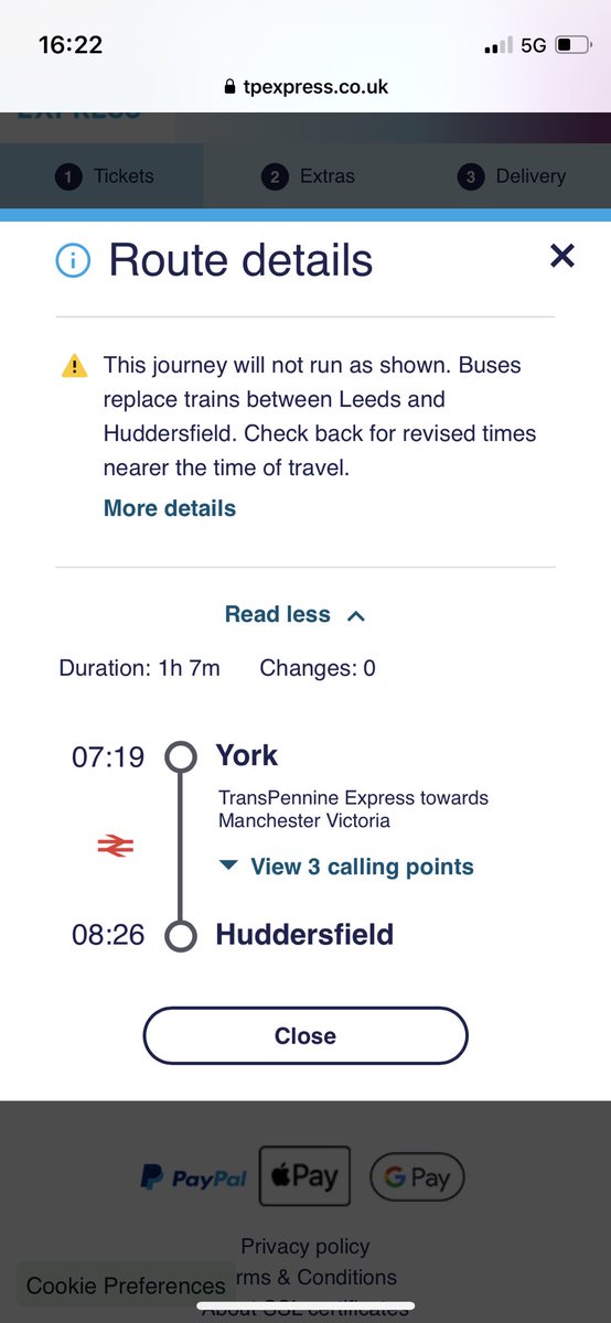 SarahHardingLib's tweet photo. @TPEassist Yes - but when I look for trains on that link, I get a message telling me that the service won’t run as planned and to check back for revised times nearer the date of travel. When will the information be revised? I need to plan journeys to work! https://t.co/rBbnKh684L