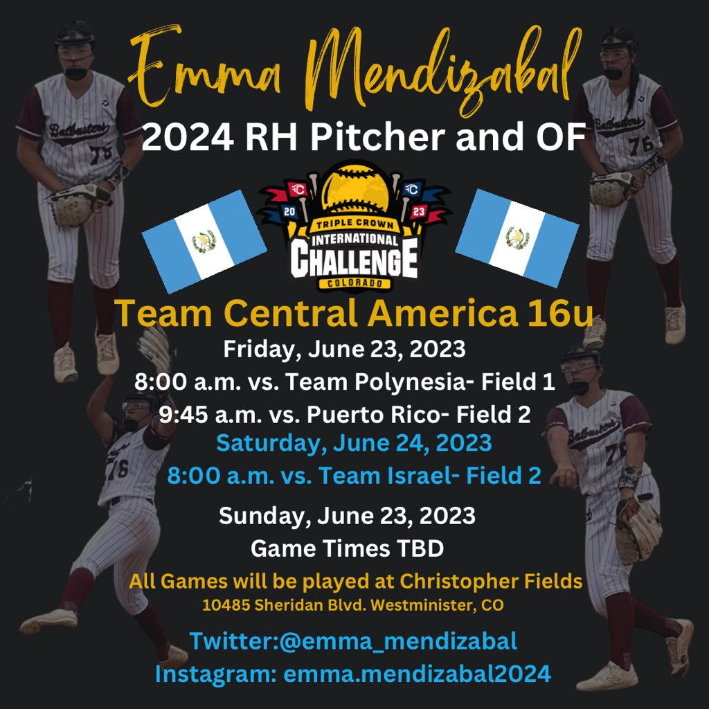 emma_mendizabal's tweet image. Colorado bound! So excited to hit the field with Team Central America this week! Proudly representing my Guatemalan heritage! 🇬🇹 @TCICCA18U