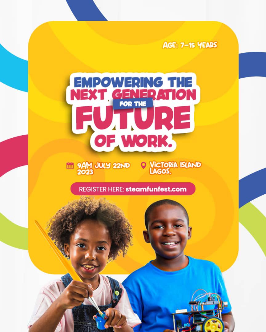 CRawkeen's tweet image. Parents, go and register your child for STEAM Fun Fest 2023! Allow your child to explore various aspects of technology and enjoy hands-on learning experiences with robotics, coding, artificial intelligence, creative arts, and much more. Visit steamfunfest.com to register