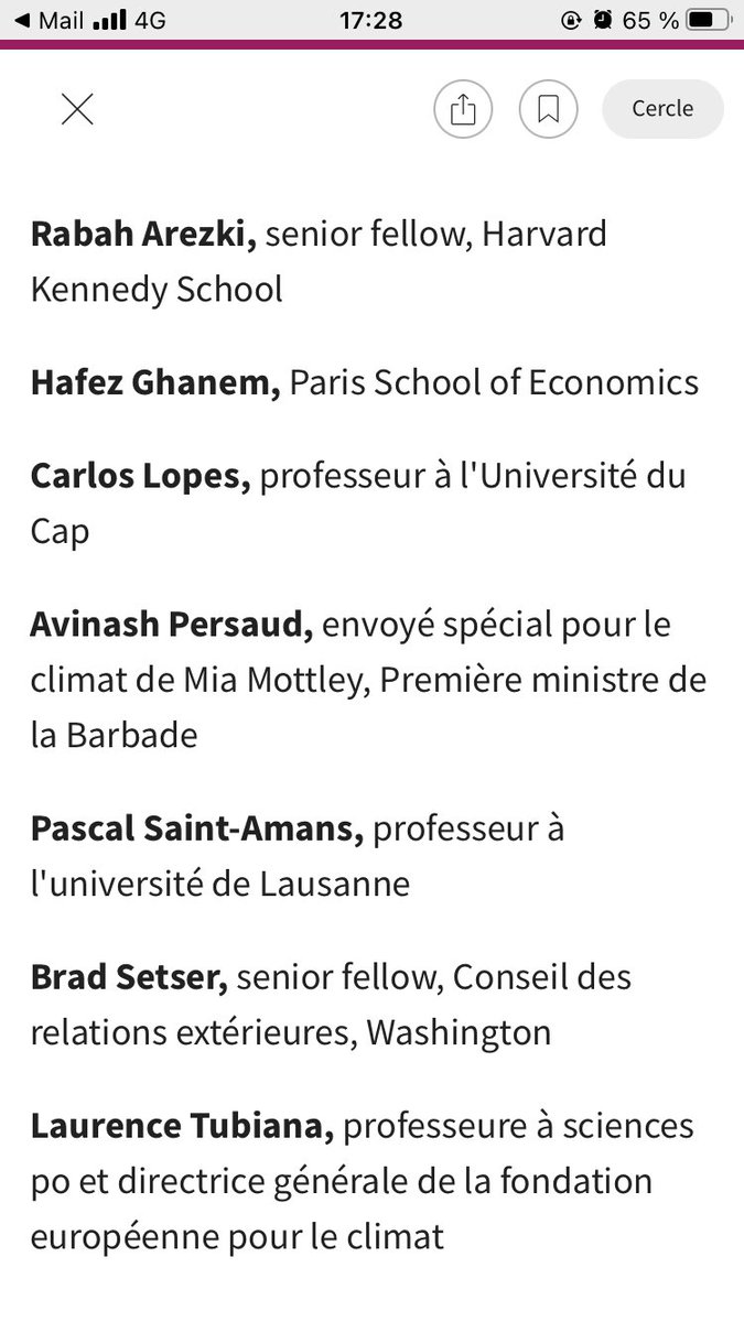 Depuis plusieurs mois pour préparer le #NouveauPacteFinancier j’ai eu l’honneur de coordonner les travaux du #OnePlanetLab avec 12 économistes du monde entier 

Dans <a href="/LesEchos/">Les Echos</a> ils appellent à une contribution du secteur maritime pour faire face aux chocs climatiques
