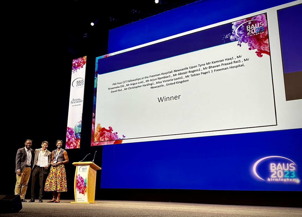 Arjun Nambiar (@urosurg7) on Twitter photo Another successful BAUS for <a href="/NewcastleUrolo1/">Newcastle Urology</a> topped off with a best poster prize in the education and innovation section. Great work by the team! <a href="/Dr_Kamran_Haq/">Kamran Haq</a> <a href="/stingrai78/">🇮🇳 Bhavan Rai 🇬🇧</a> <a href="/MrNamex/">Emeka Eli</a> Another successful BAUS for <a href="/NewcastleUrolo1/">Newcastle Urology</a> topped off with a best poster prize in the education and innovation section. Great work by the team! <a href="/Dr_Kamran_Haq/">Kamran Haq</a> <a href="/stingrai78/">🇮🇳 Bhavan Rai 🇬🇧</a> <a href="/MrNamex/">Emeka Eli</a>