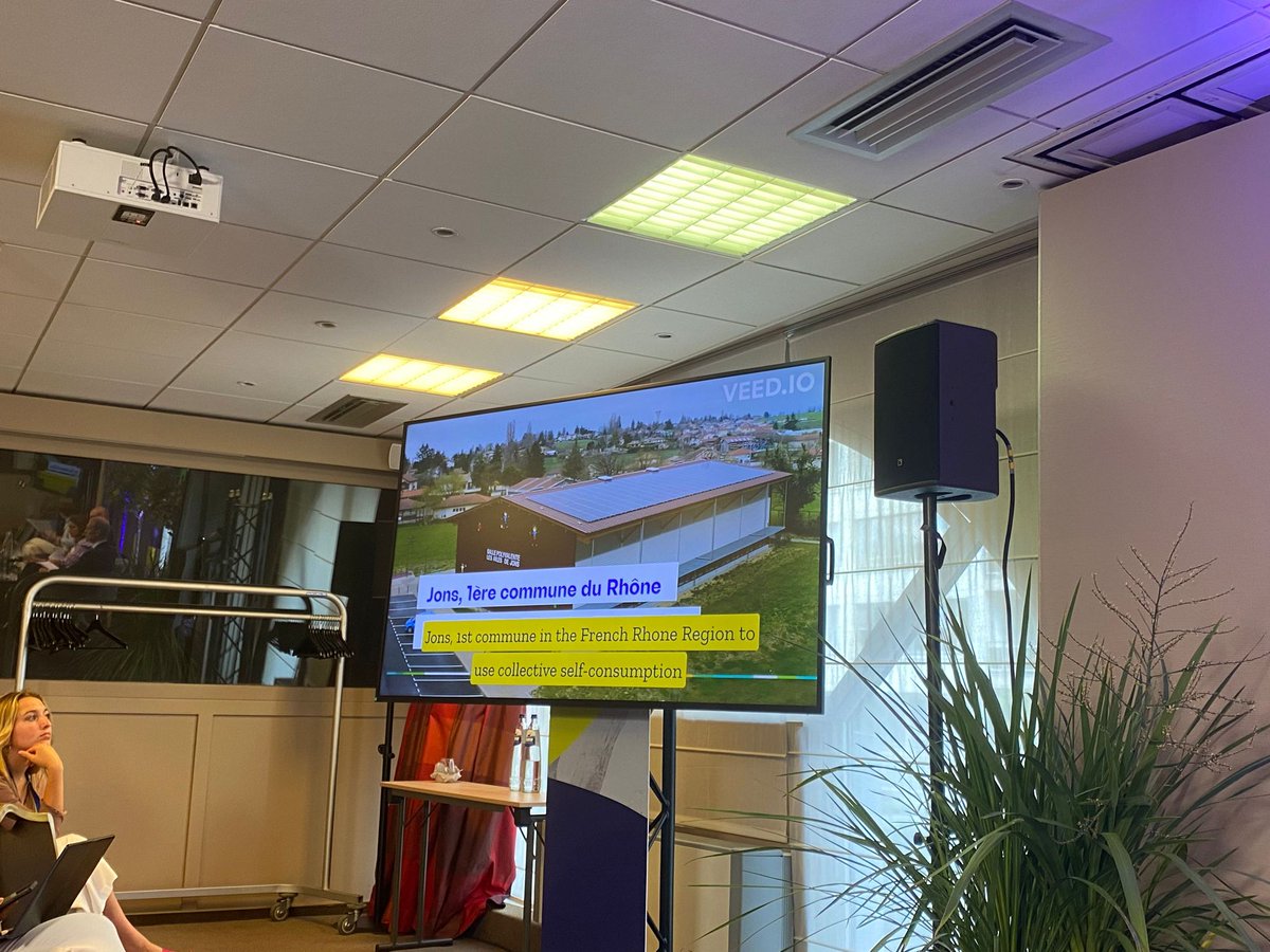 rgaraude's tweet photo. A testimonial video from the mayor of #Jons, a city of 1500 inhabitants:
- it is the first city of France’s Rhône region to use #energysharing for the public installations of the local authority: townhall, school, sports centre
#EUSEW2023 https://t.co/0Sg7gzaF5D