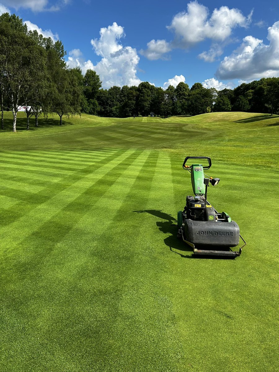 Ethanwalker98's tweet photo. Great morning laying down some approach lines, a week tomorrow the start of the British Masters at the Belfry. Course is taking shape. https://t.co/kHcTm2Yxjc