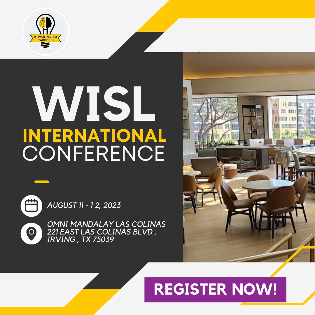 We're thrilled to be promoting the WISL International Conference on August 11-12, 2023, at the prestigious Omni Mandalay Las Colinas in Irving, TX!
​​
📍Venue: Omni Mandalay Las Colinas
📅 Date: August 11-12, 2023
🌐 Location: 221 East Las Colinas Blvd, Irving, TX 75039