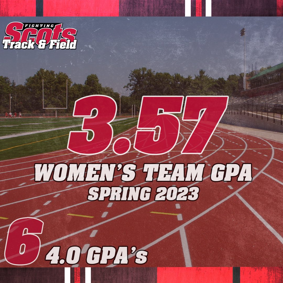 Congratulations to our Women’s Track and Field team on maintaining a high academic status this spring semester along with 6 individuals obtaining 4.0 GPA’s! #RollScots