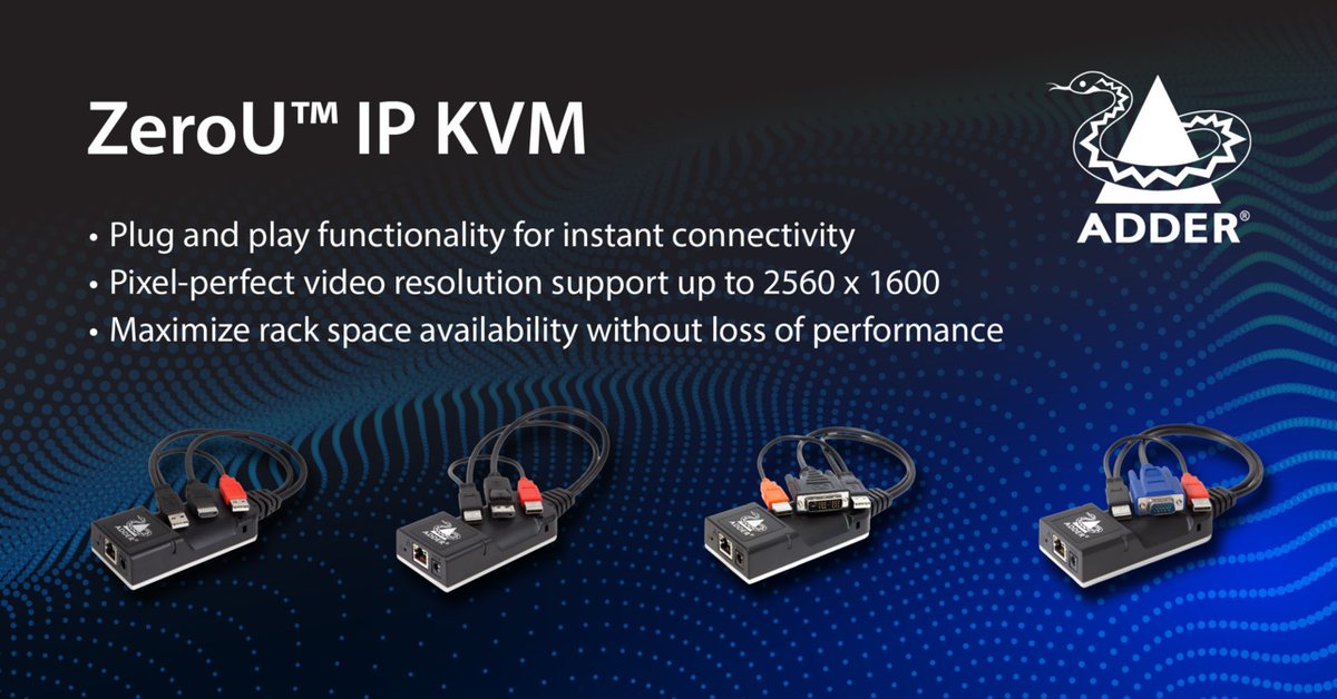 Adder's tweet photo. Hindered by lack of space? Looking to reduce operating costs and optimize rack space? Look no further than the ADDERLink® INFINITY #ZeroU Series!
Explore the full range here https://t.co/VQP4ZSpTI0
#ITManagers #IPKVM #OBTrucks #DataCenter https://t.co/pr1pmXWiFp