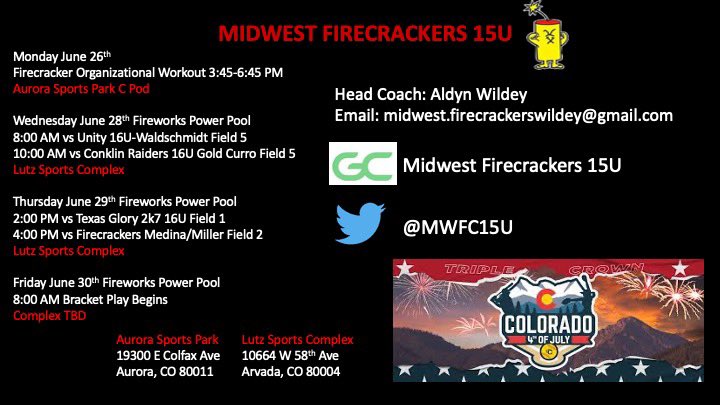 Come out and support these talented women at the @COSparkFire Fireworks Power Pool next week! 🧨👊🥎