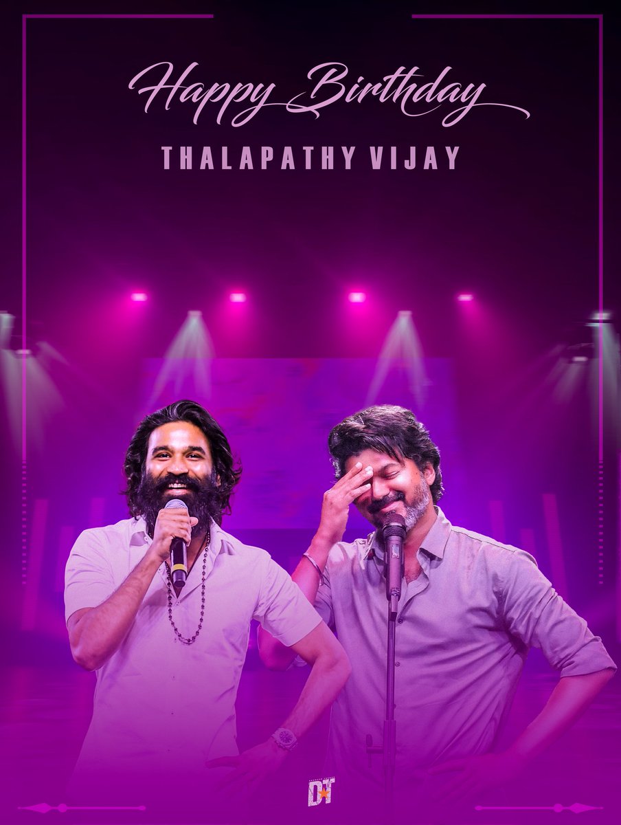 Happiest birthday Dearest @actorvijay sir ❤️‍🔥💥

Best wishes from UpComing  Project 🤩 On Behalf of @dhanushkraja sir Fans🫂❤️

#HappyBirthdayThalapathyVijay #CaptainMiller
